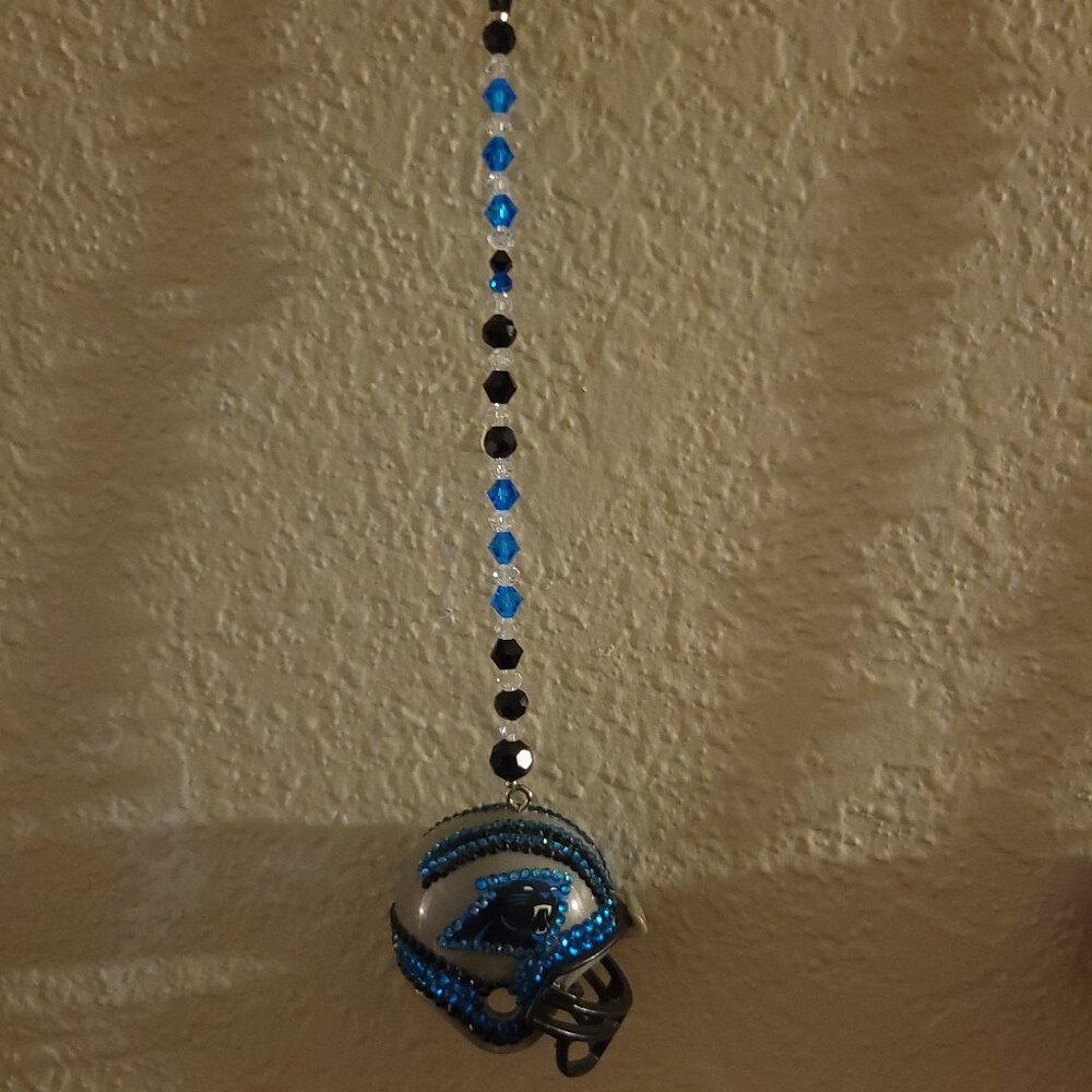 Panthers NFL mini Bling Car Charm Helmets